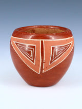 Vintage Santa Clara Pueblo Hand Coiled Red Clay Pottery