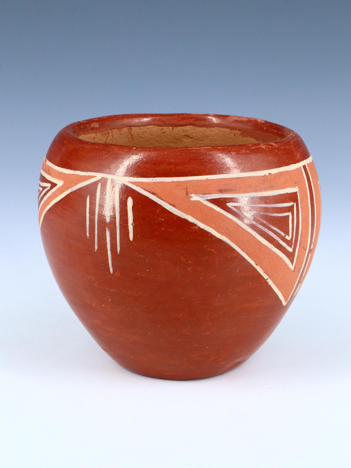 Vintage Santa Clara Pueblo Hand Coiled Red Clay Pottery