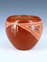 Vintage Santa Clara Pueblo Hand Coiled Red Clay Pottery