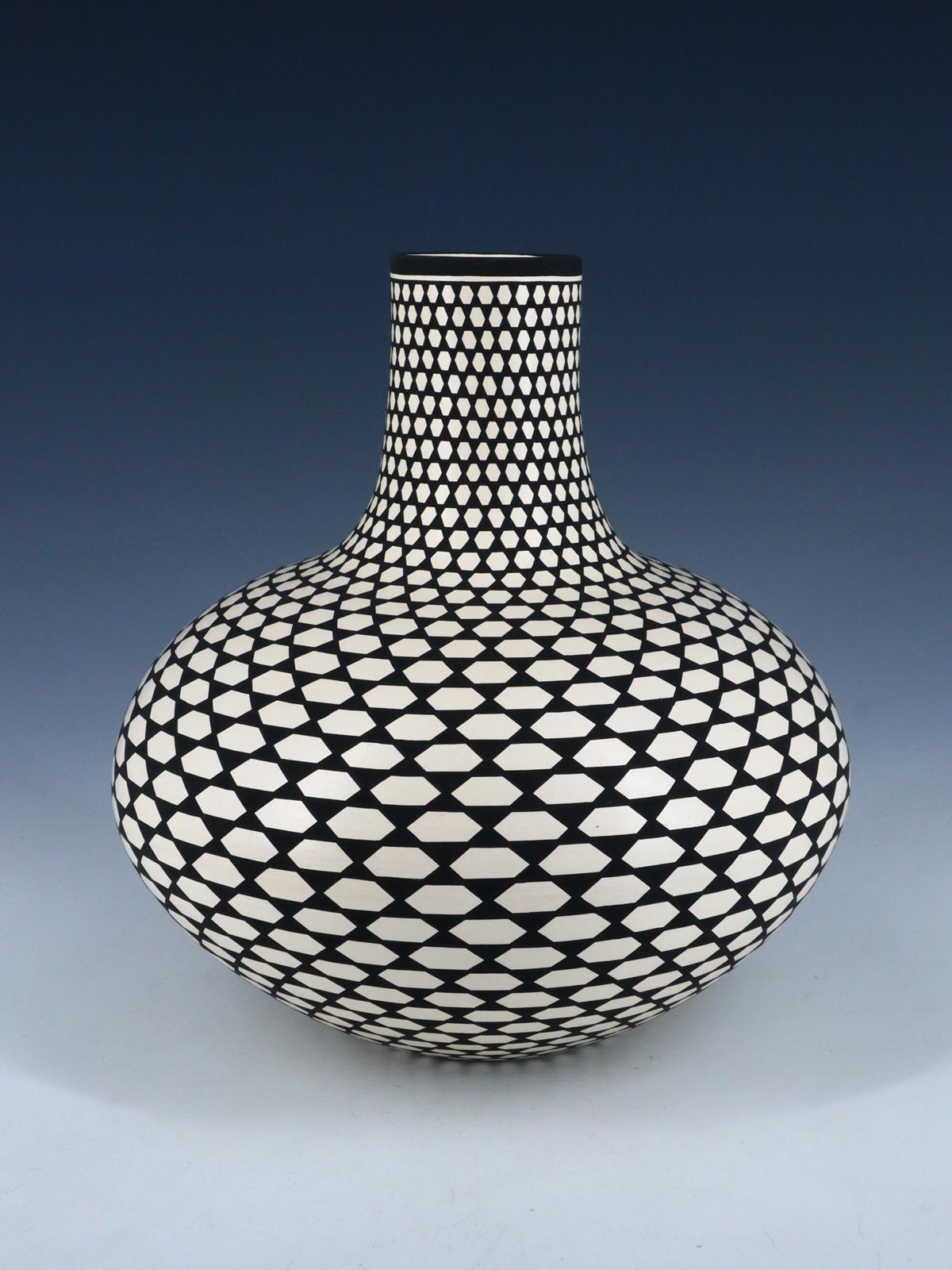 Acoma Pueblo Poterie Dazzler pour les yeux enroulés à la main