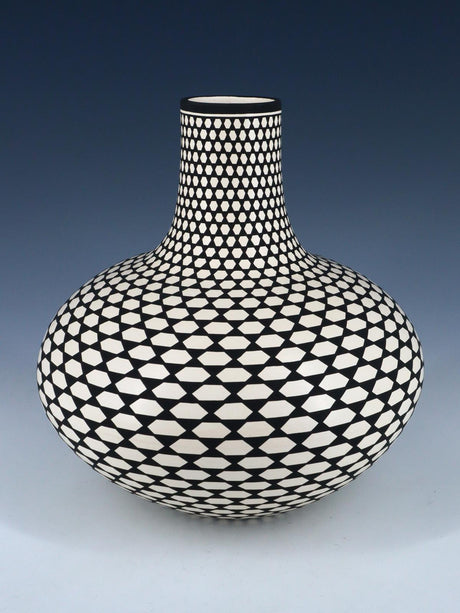 Acoma Pueblo Poterie Dazzler pour les yeux enroulés à la main
