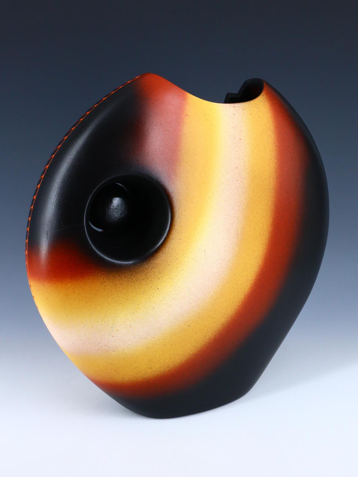 Laguna Pueblo Etched End of the Trail Pillow Pot