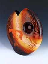 Acoma Pueblo Etched Eagle Dancer Pillow Pot