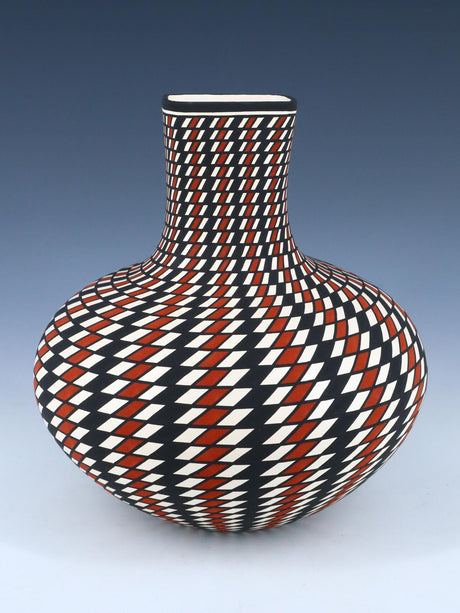 Acoma Pueblo Hand Coiled Eye Dazzler Pottery - PuebloDirect.com