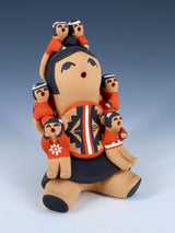 Jemez Pueblo Pottery Six Baby Storyteller Figurine - PuebloDirect.com