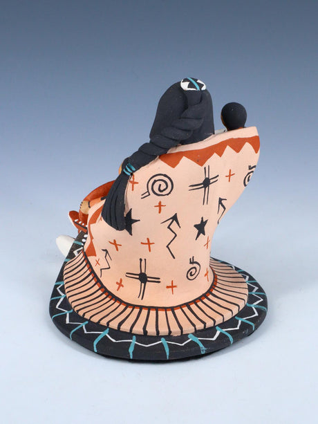 Jemez Pueblo Pottery Three Baby Storyteller - PuebloDirect.com