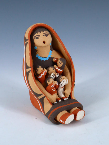 Jemez Pueblo Pottery Five Baby Storyteller - PuebloDirect.com