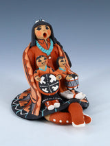 Jemez Pueblo Pottery Two Baby Storyteller - PuebloDirect.com