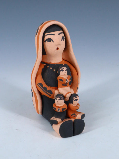 Jemez Pueblo Pottery Three Baby Storyteller Doll - PuebloDirect.com