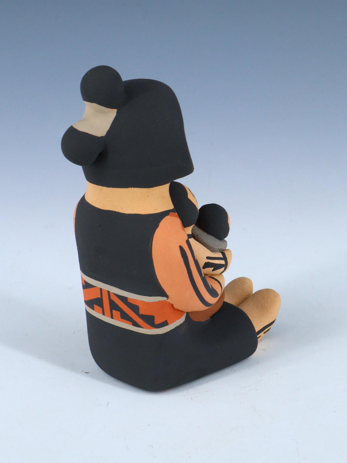 Jemez Pueblo Pottery Two Baby Storyteller - PuebloDirect.com