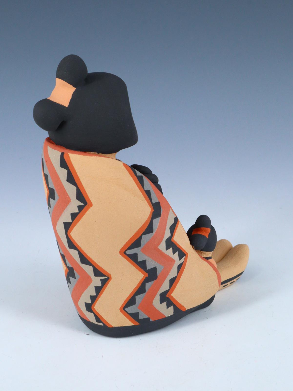 Jemez Pueblo Pottery Three Baby Storyteller - PuebloDirect.com