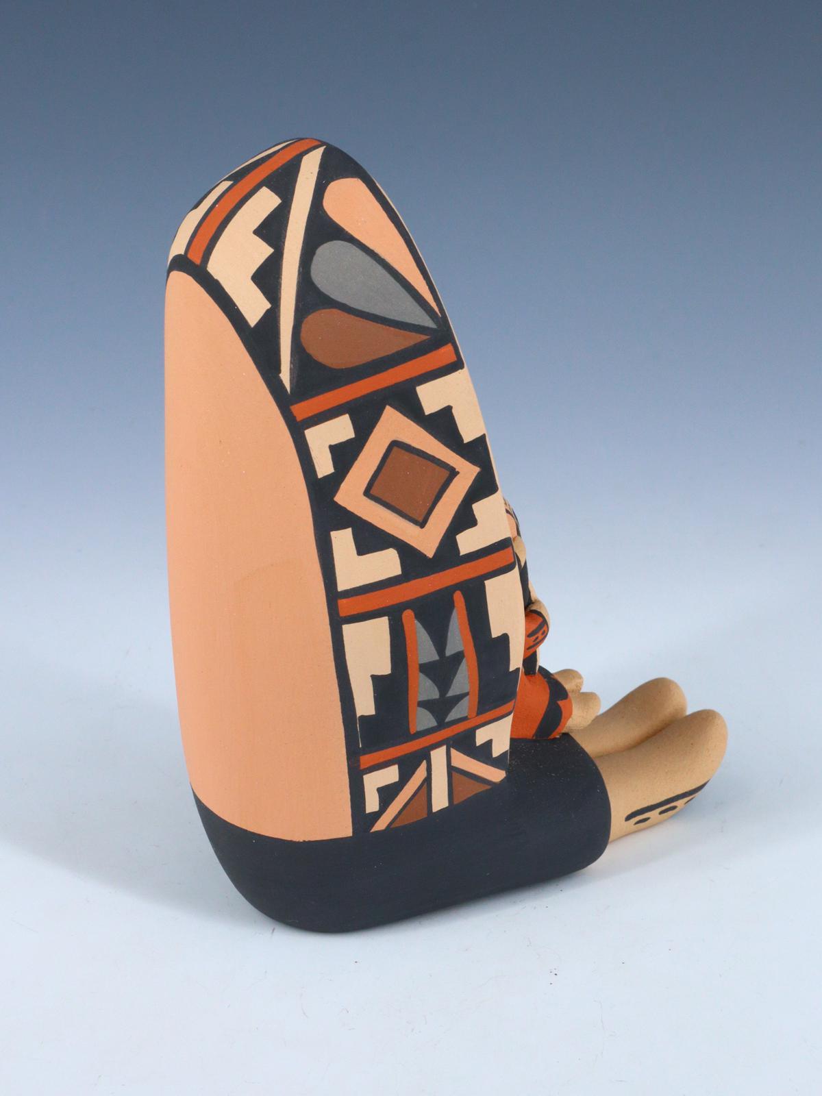 Jemez Pueblo Pottery Three Baby Storyteller - PuebloDirect.com