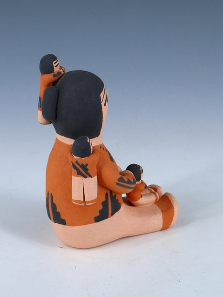 Jemez Pueblo Pottery Three Baby Storyteller Doll - PuebloDirect.com