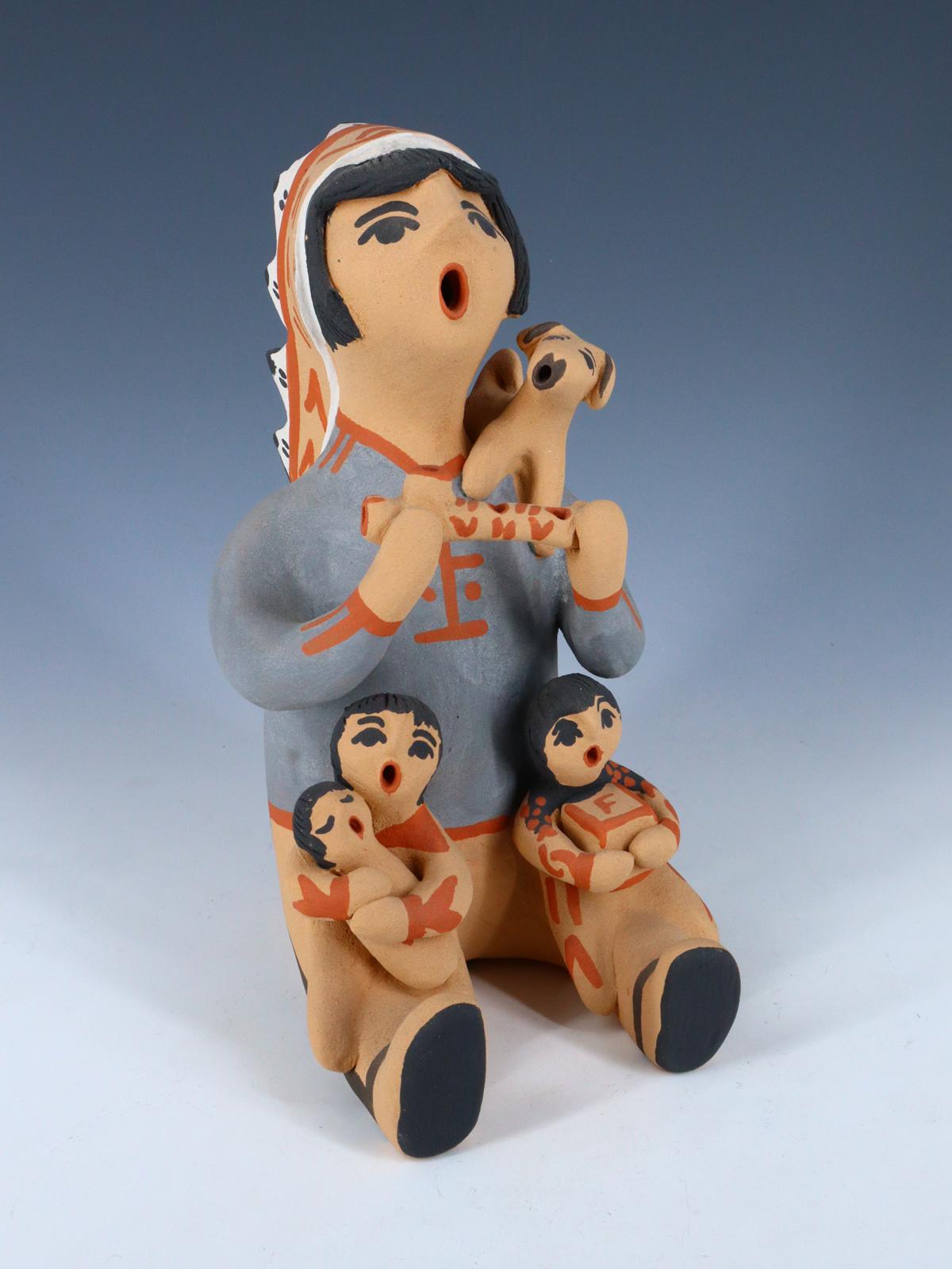 Jemez Pueblo Pottery Storyteller Chief Figurine - PuebloDirect.com