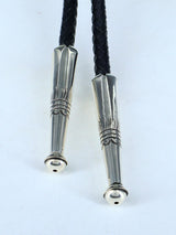 Native American Indian Sterling Silver Turquoise Bolo Tie - PuebloDirect.com