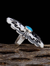 Sterling Silver Overlay Turquoise Ring Size 9 - PuebloDirect.com