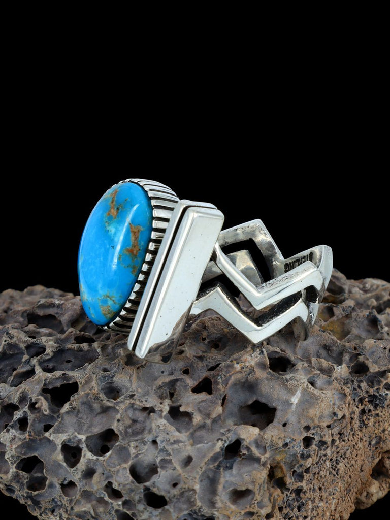 Sterling Silver Turquoise Ring, Size 8 1/2 - PuebloDirect.com