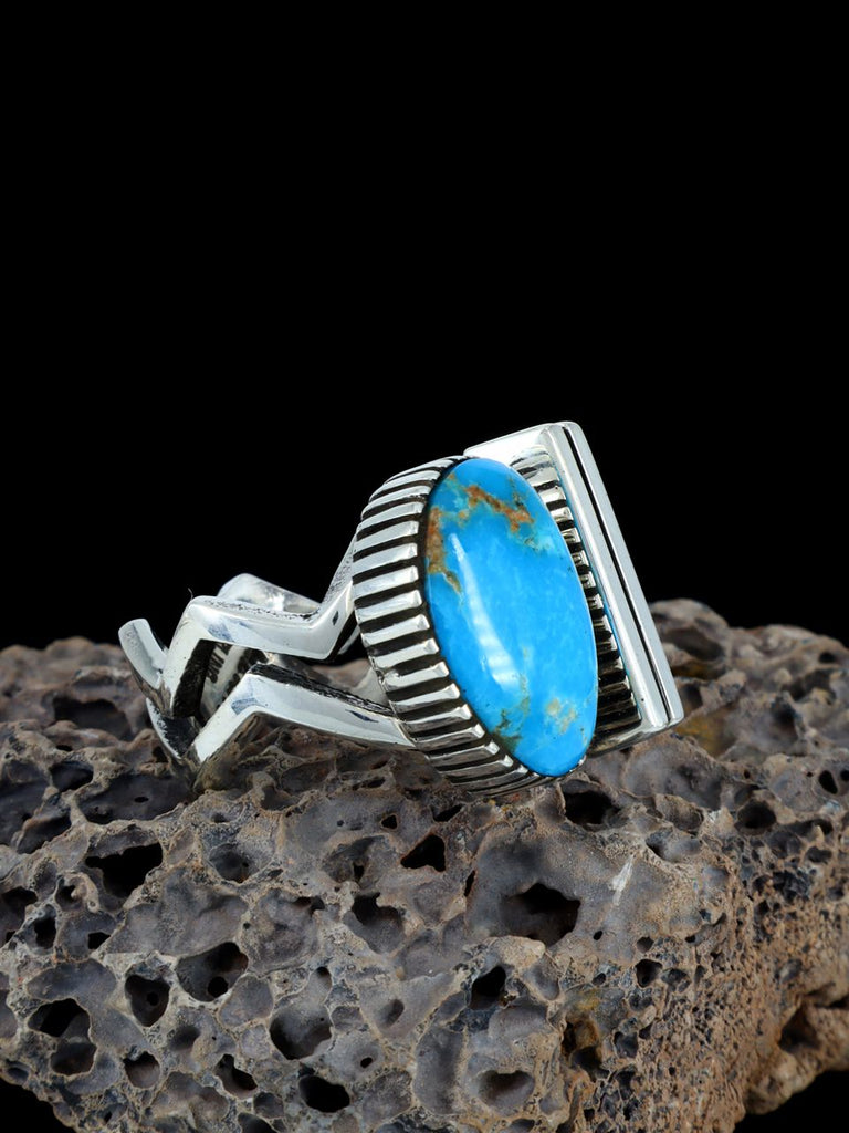 Sterling Silver Turquoise Ring, Size 8 1/2 - PuebloDirect.com