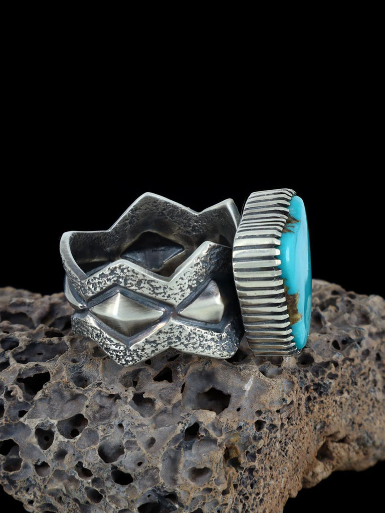 Sterling Silver Turquoise Ring, Size 10 1/2 - PuebloDirect.com