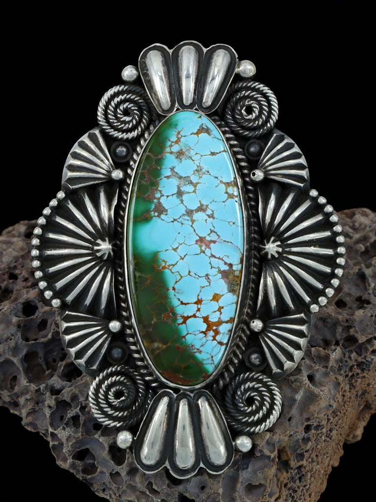 Natural Royston Turquoise Sterling Silver Ring Size 7 - PuebloDirect.com