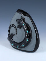 San Juan Pueblo Black Pottery Pillow Pot - PuebloDirect.com