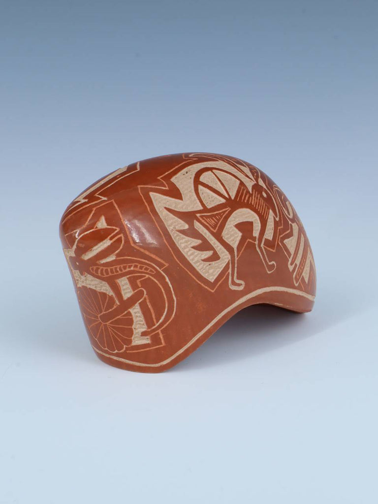 Vintage Etched Santa Clara Pueblo Pottery Bear - PuebloDirect.com