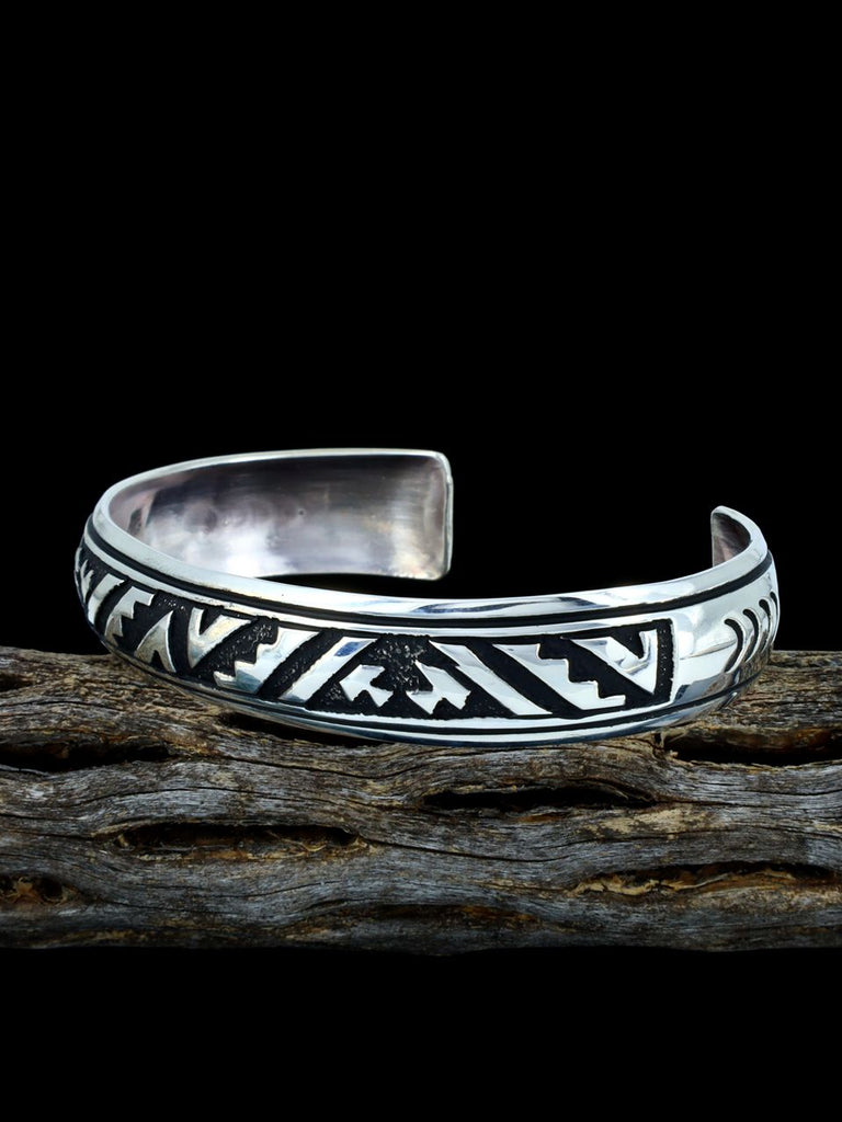 Native American Jewelry Hand Crafted Sterling Silver Bracelet - PuebloDirect.com
