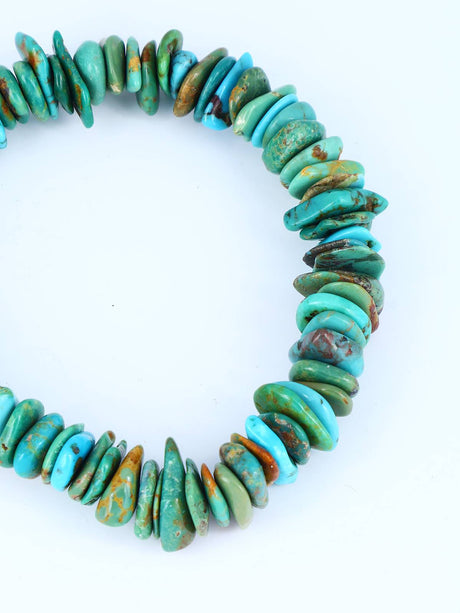 Navajo Turquoise Stretch Bracelet - PuebloDirect.com