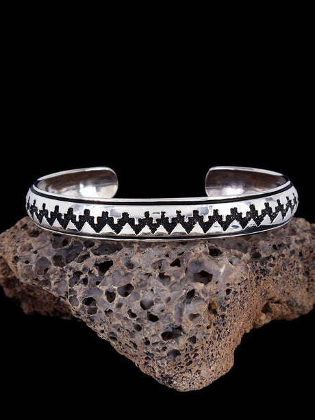 Native American Sterling Silver Overlay Bracelet - PuebloDirect.com