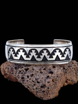 Native American Sterling Silver Overlay Cuff Bracelet