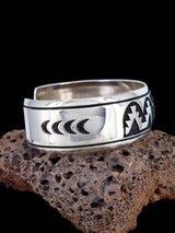 Native American Sterling Silver Overlay Cuff Bracelet