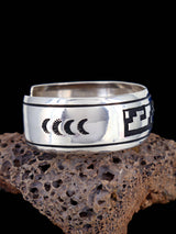 Native American Sterling Silver Overlay Cuff Bracelet