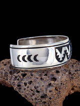 Native American Sterling Silver Overlay Cuff Bracelet