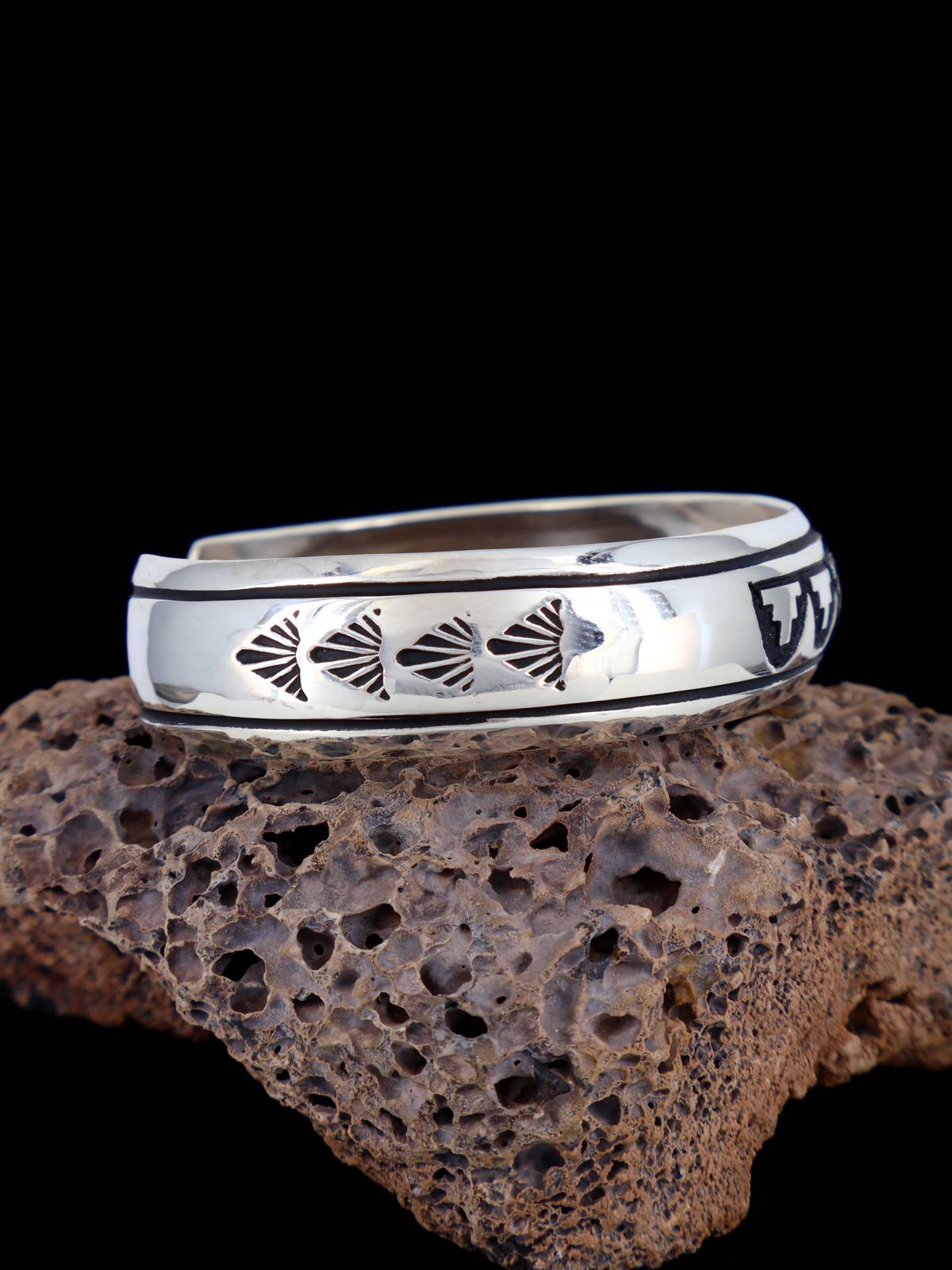 Native American Sterling Silver Overlay Bracelet