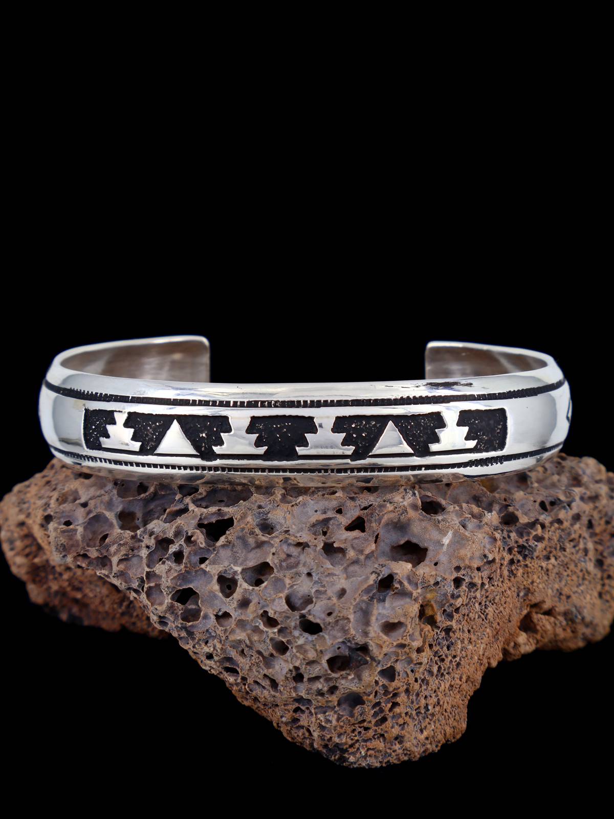 Native American Sterling Silver Overlay Bracelet