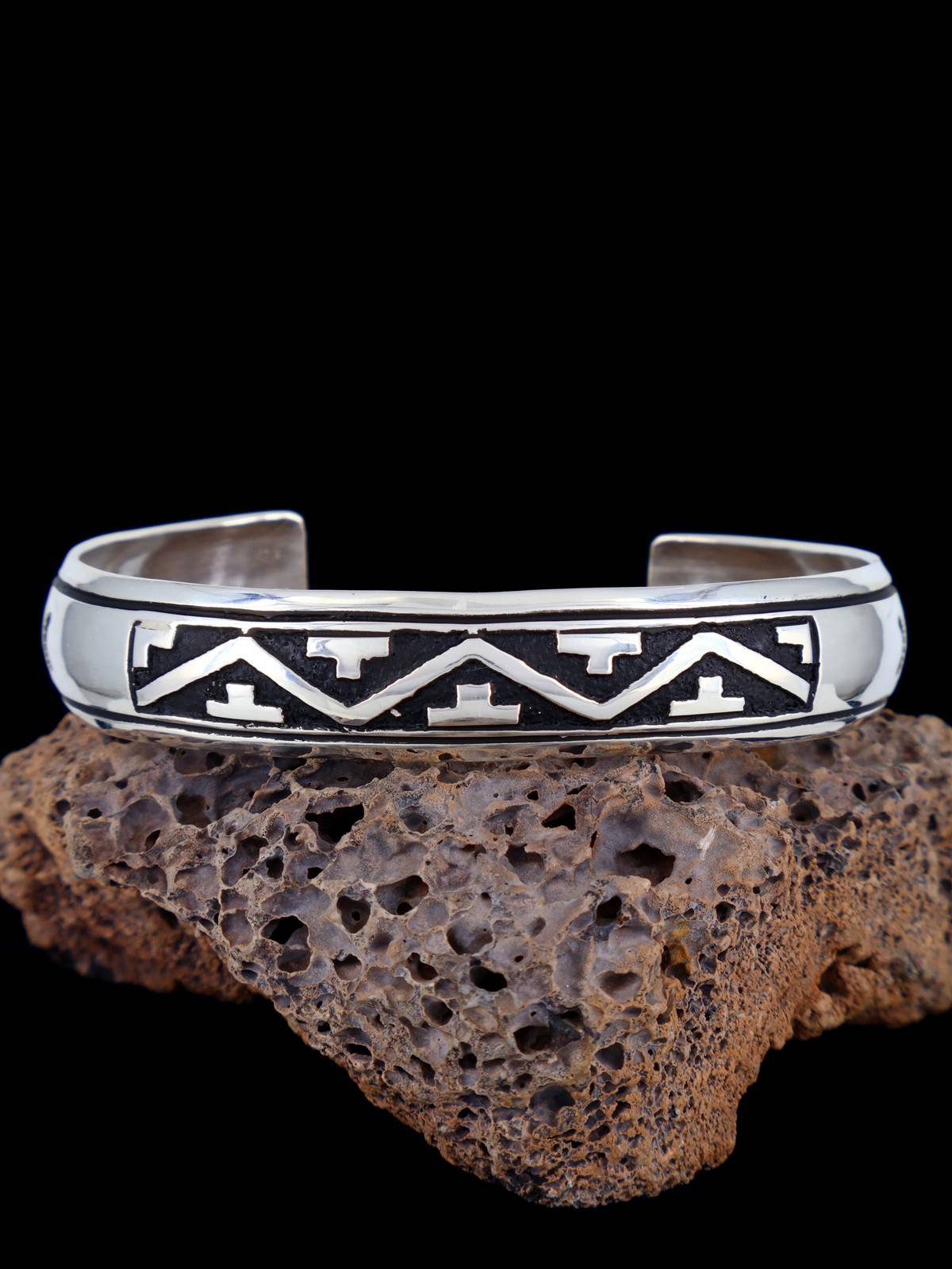 Native American Sterling Silver Overlay Bracelet