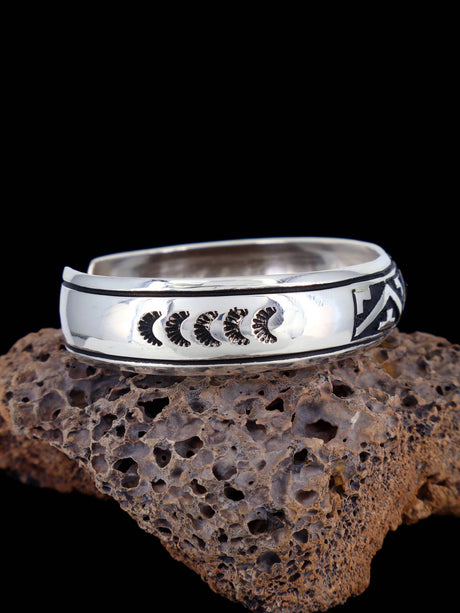 Bracelet superposé de conteur amérindien en argent sterling