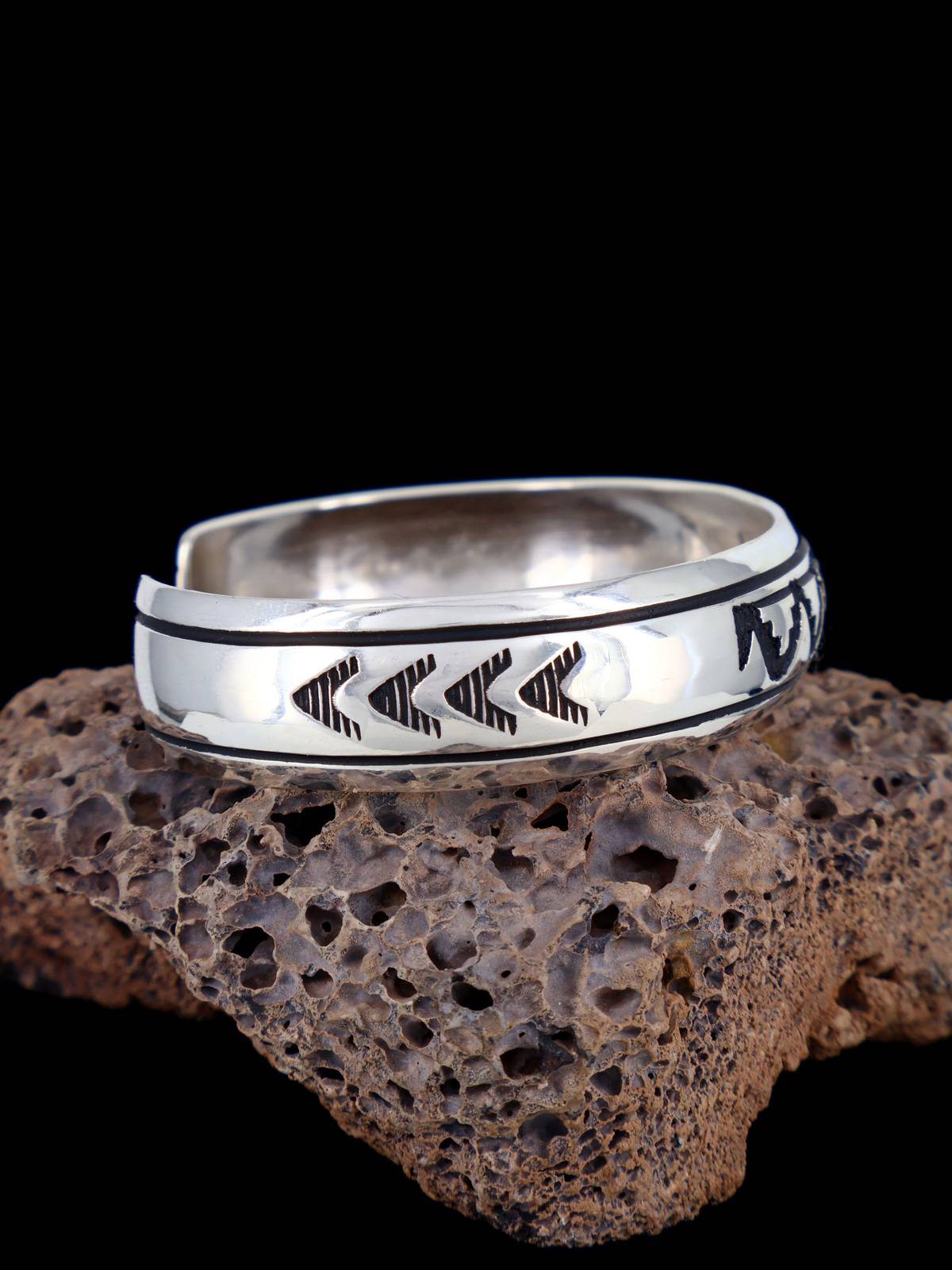 Native American Sterling Silver Overlay Bracelet