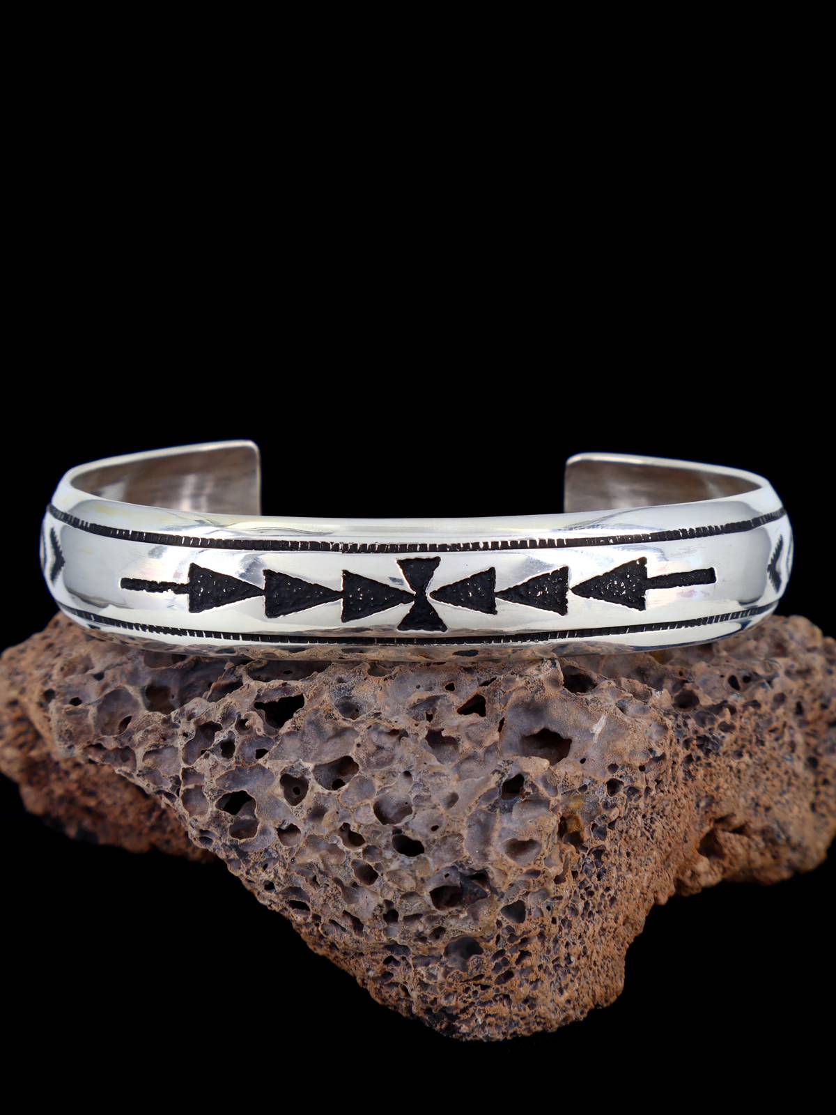 Native American Sterling Silver Overlay Bracelet
