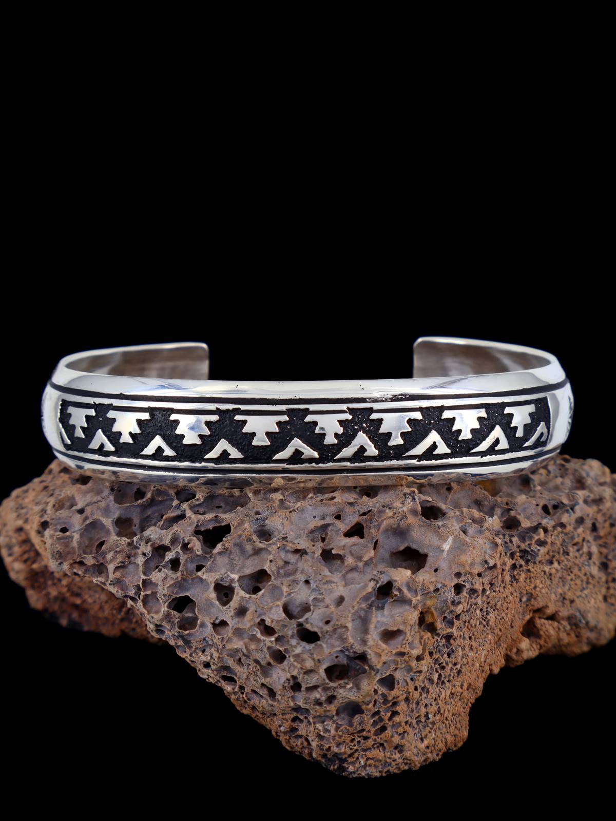 Native American Sterling Silver Overlay Bracelet