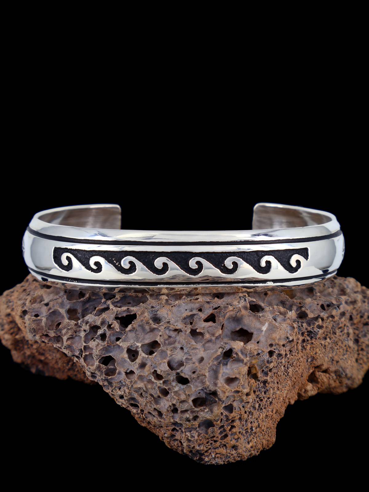 Native American Sterling Silver Overlay Bracelet