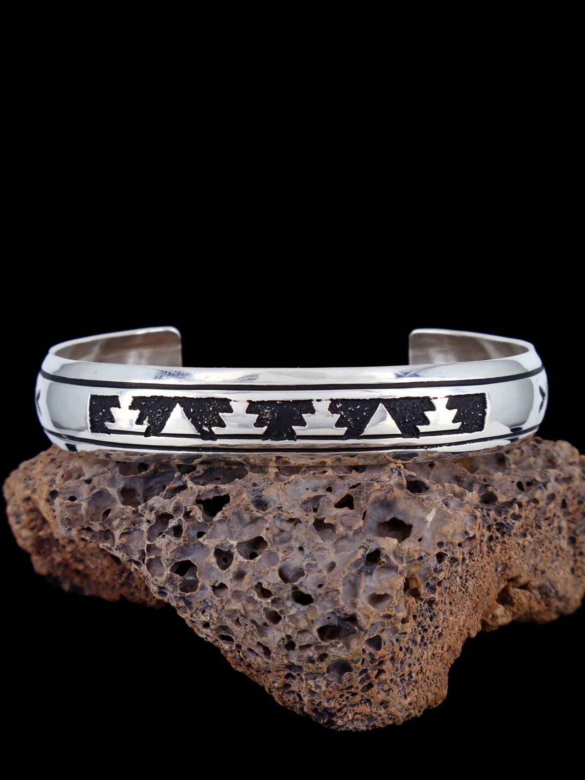 Native American Sterling Silver Overlay Bracelet