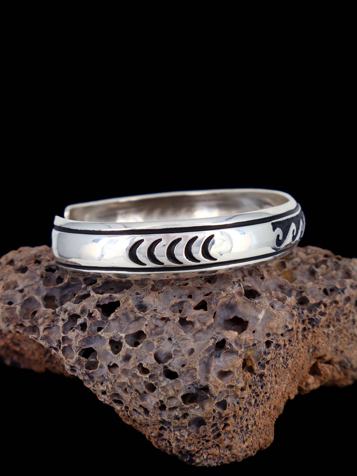 Native American Sterling Silver Overlay Bracelet