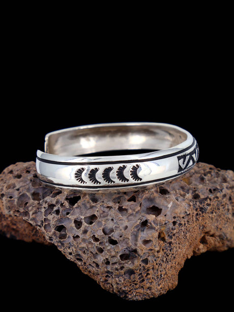 Bracelet superposé de conteur amérindien en argent sterling