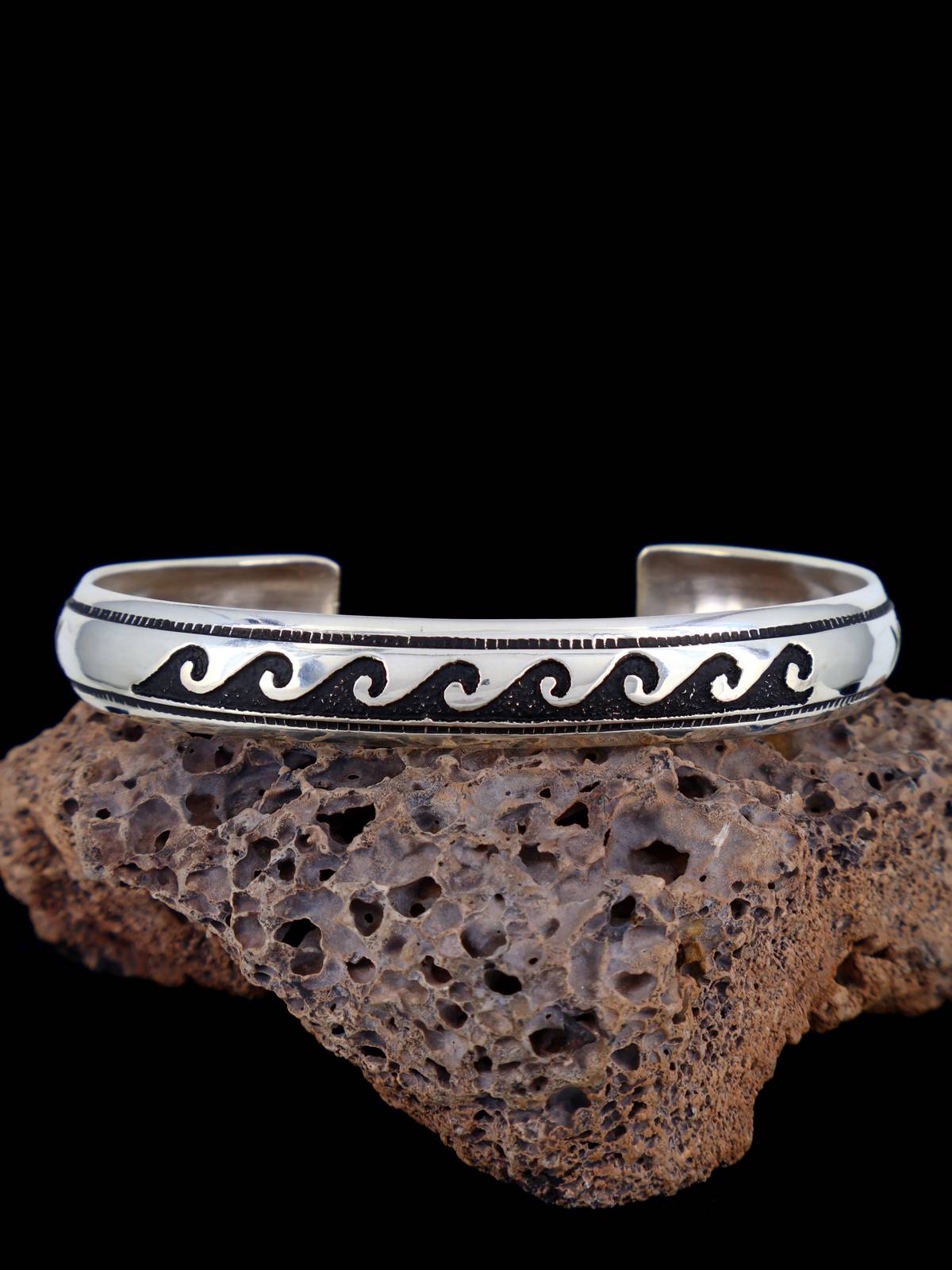 Native American Sterling Silver Overlay Bracelet