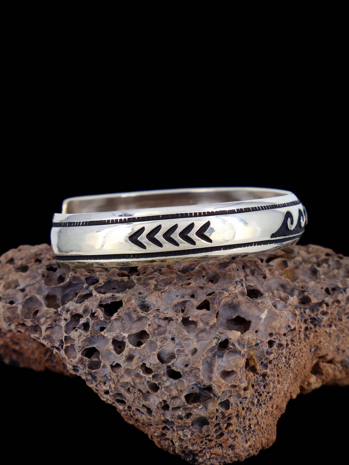 Native American Sterling Silver Overlay Bracelet