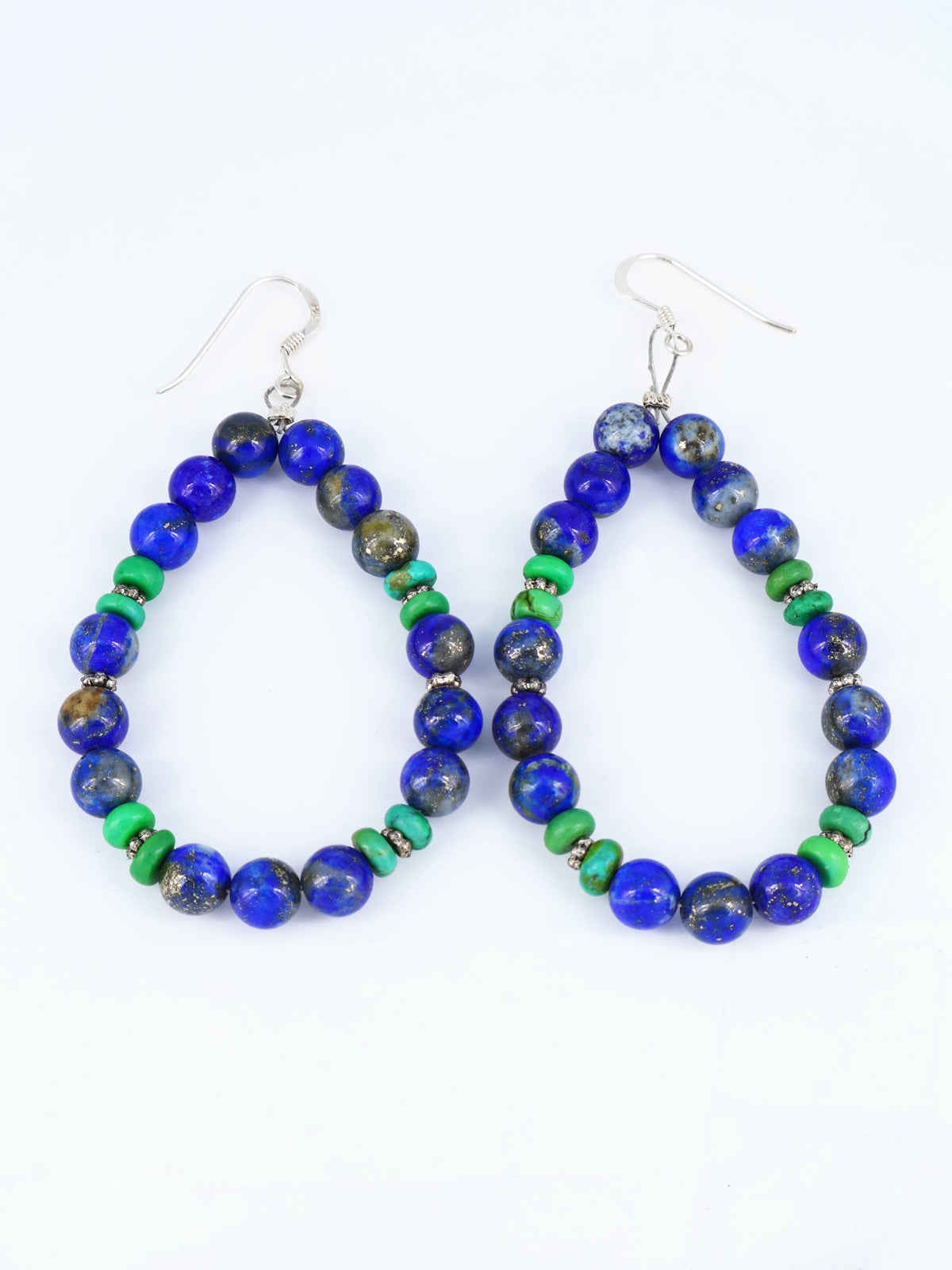 Boucles d'oreilles pendantes en perles d'oeil de tigre Navajo