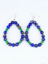 Boucles d'oreilles pendantes en perles d'oeil de tigre Navajo