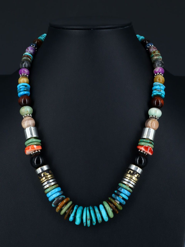 21" Turquoise Large Single Strand Beaded Necklace - PuebloDirect.com