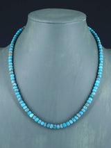 19" Navajo Single Strand Turquoise Necklace - PuebloDirect.com